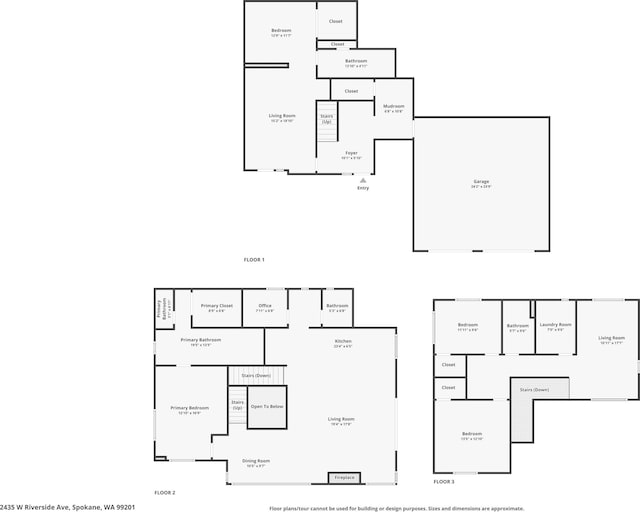 2435 W Riverside Ave, Spokane, WA 99201 - view of property floor plan