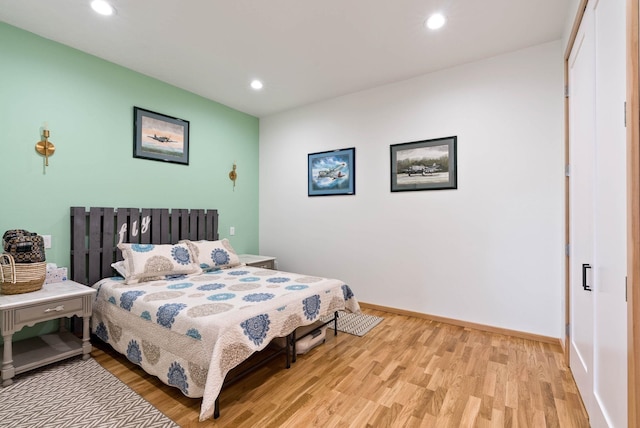 2435 W Riverside Ave, Spokane, WA 99201 - bedroom featuring light wood finished floors and recessed lighting