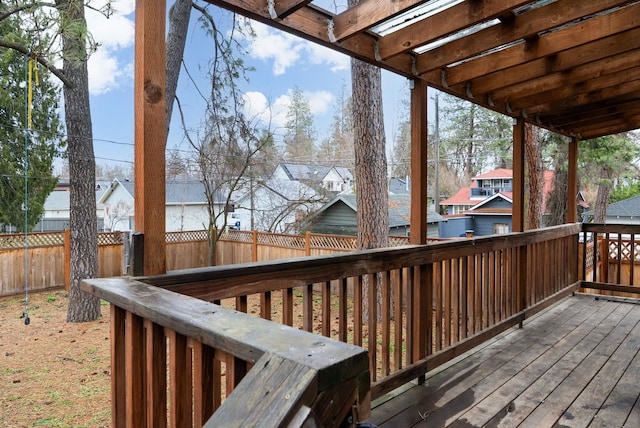 107 E 29th Ave, Spokane, WA 99203 - deck with a fenced backyard and a residential view