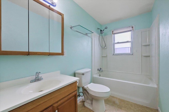 5311 N Crestline St, Spokane, WA 99207 - full bath with vanity, bathtub / shower combination, and tile patterned floors