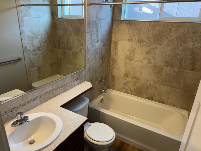 8404 N Summerhill Ln, Spokane, WA 99208 - bathroom featuring vanity and tub / shower combination