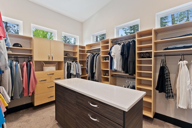 25204 N Lords Ln, Chattaroy, WA 99003 - walk in closet featuring dark colored carpet and lofted ceiling