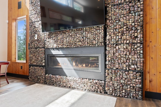 25204 N Lords Ln, Chattaroy, WA 99003 - detailed view of a glass covered fireplace and wood finished floors
