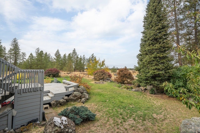 21407 W Baker Rd, Cheney, WA 99004 - view of green lawn featuring a wooden deck