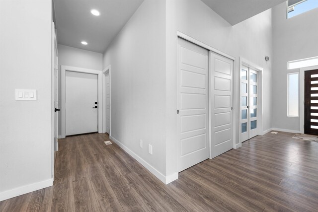 11625 N Alberta Ln, Spokane, WA 99218 - entrance foyer with dark wood finished floors and recessed lighting