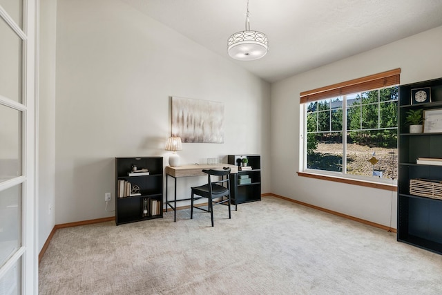 711 W Bolan Ave, Spokane, WA 99224 - home office featuring carpet flooring and vaulted ceiling