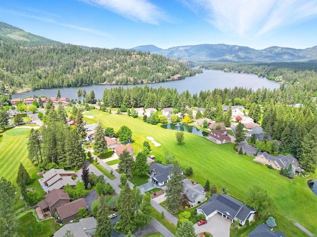 5159 W Village Blvd, Rathdrum, ID 83858 - aerial perspective of suburban area with a forest and a water and mountain view