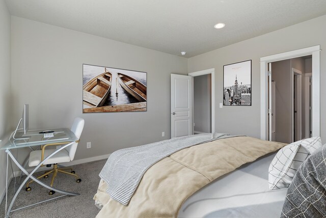 1101 S Pillar Rock Dr, Spokane, WA 99224 - bedroom with carpet flooring, a desk, and recessed lighting