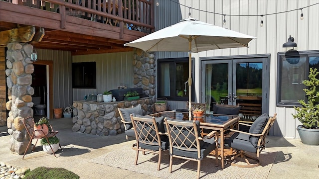 view of patio featuring outdoor dining space