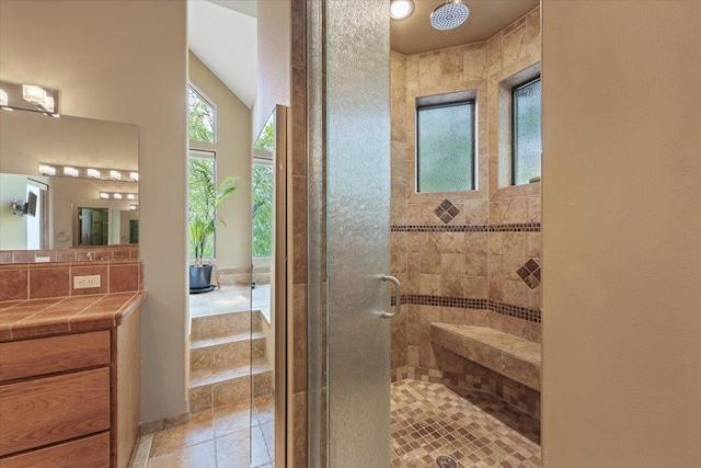2503 S Thierman Ln, Spokane, WA 99223 - bathroom featuring a shower stall and vanity