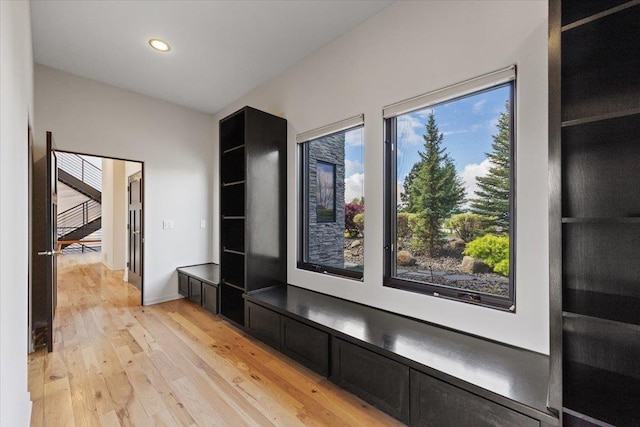 2503 S Thierman Ln, Spokane, WA 99223 - mudroom with light wood-style flooring and recessed lighting