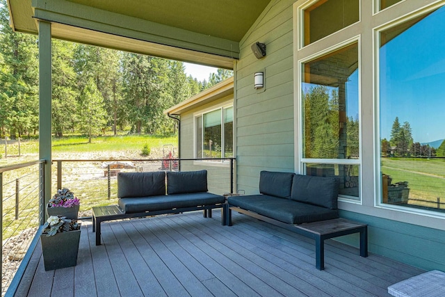 9510 N Doak Rd, Spokane, WA 99217 - deck featuring outdoor lounge area
