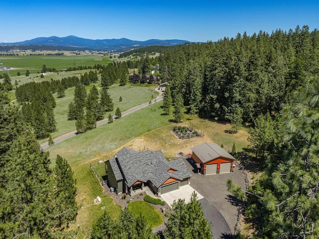9510 N Doak Rd, Spokane, WA 99217 - view from above of property with a mountain backdrop