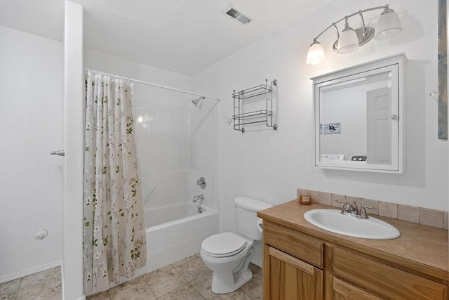 8910 N Oak St, Spokane, WA 99208 - full bath featuring vanity, shower / tub combo, and tile patterned floors