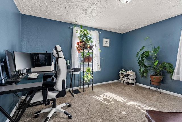 4910 N A St, Spokane, WA 99205 - office with a textured ceiling and carpet