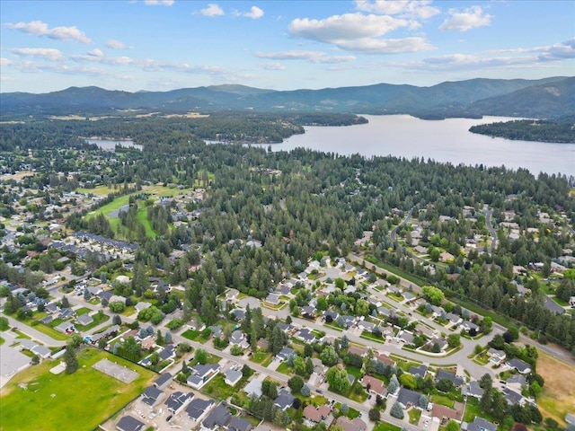 9301 N Drawbridge Ct, Hayden, ID 83835 - aerial view of property and surrounding area with a water and mountain view