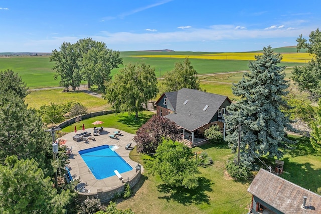 28752 Tramm Rd, Reardan, WA 99029 - view from above of property featuring a pool