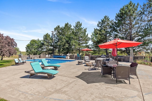 28752 Tramm Rd, Reardan, WA 99029 - view of swimming pool with a patio area
