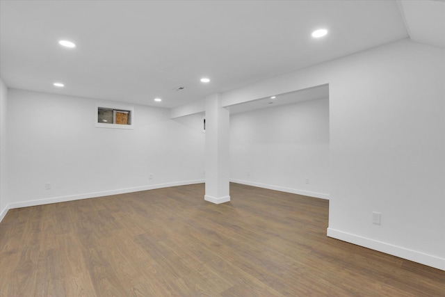 10946 W Sagewood Rd, Nine Mile Falls, WA 99026 - finished below grade area with recessed lighting and wood finished floors