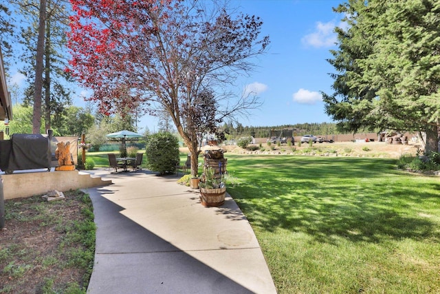 10946 W Sagewood Rd, Nine Mile Falls, WA 99026 - view of grassy yard featuring a patio area