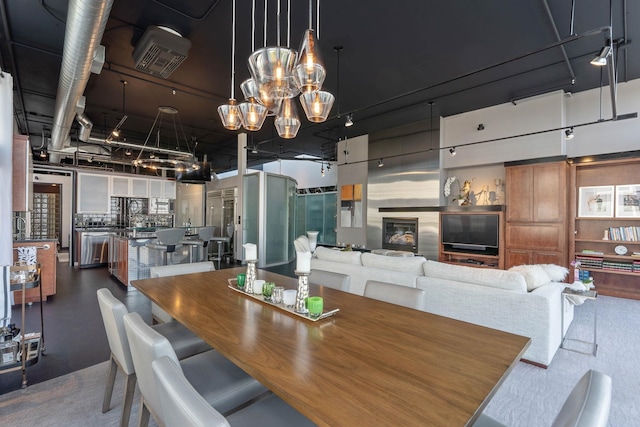 2230 W Riverside Ave # 302, Spokane, WA 99201 - dining space with a chandelier
