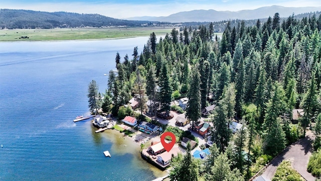 22704 E Park Beach Rd, Newman Lake, WA 99025 - aerial view of a water and mountain view