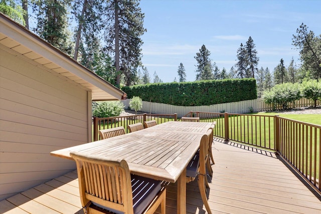 10612 E 46th Ave, Spokane Valley, WA 99206 - deck with a fenced backyard and outdoor dining space