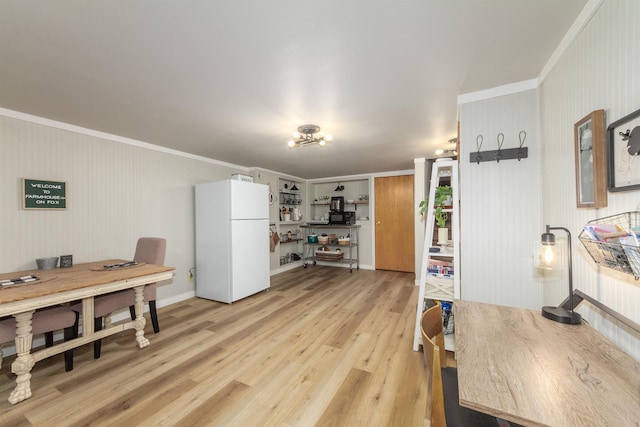 1018 N Fox Rd, Spokane Valley, WA 99206 - office area featuring ornamental molding and light wood-style flooring