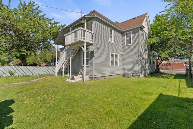 1023 W Maxwell Ave, Spokane, WA 99201 - back of house featuring stairway, a deck, and a shingled roof
