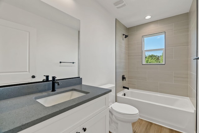 2321 E 7th Avenue 2323E 7Th Ave, Spokane, WA 99202 - bathroom with vanity, bathing tub / shower combination, and wood finished floors