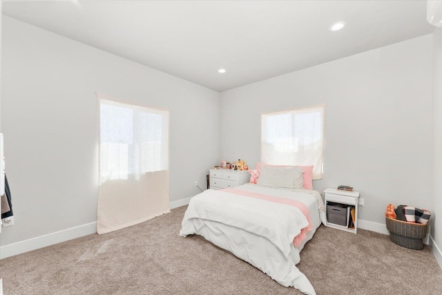 25751 Westfield Ln, Davenport, WA 99122 - bedroom featuring multiple windows, carpet floors, and recessed lighting
