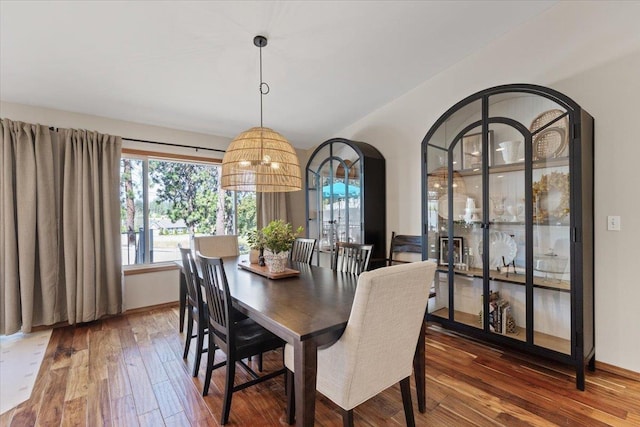 4108 S Greystone Ln, Spokane, WA 99223 - dining area with wood-type flooring and arched walkways