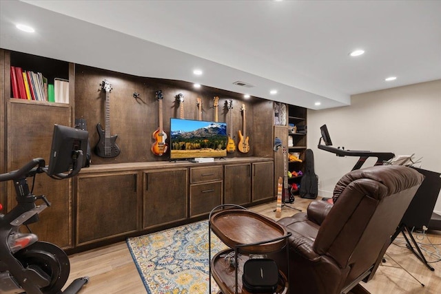 4108 S Greystone Ln, Spokane, WA 99223 - workout room featuring light wood finished floors and recessed lighting