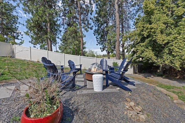 4108 S Greystone Ln, Spokane, WA 99223 - view of yard featuring a fire pit