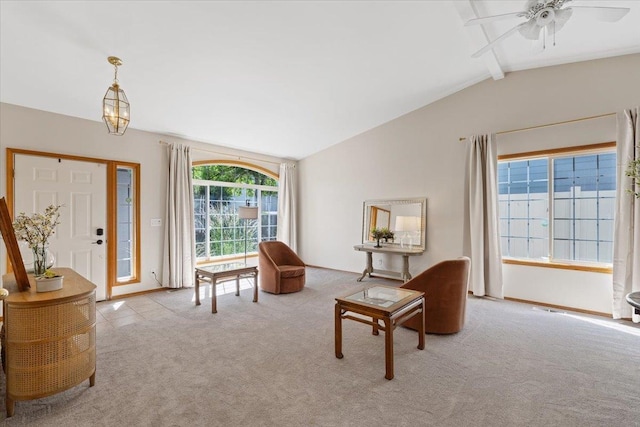 4108 S Greystone Ln, Spokane, WA 99223 - sitting room with carpet flooring and a ceiling fan