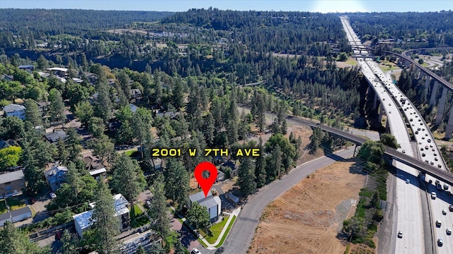 2001 W 7th Ave, Spokane, WA 99204 - aerial view of property's location featuring a forest