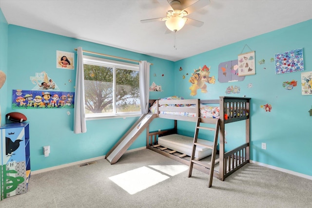 36127 N Hart Rd, Davenport, WA 99122 - carpeted bedroom with baseboards and ceiling fan