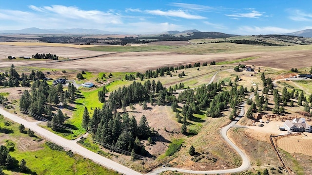 36127 N Hart Rd, Davenport, WA 99122 - aerial view of property and surrounding area with a mountainous background and rural landscape