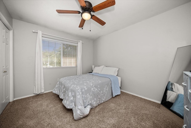 6310 W Sundance Dr, Spokane, WA 99208 - bedroom with carpet flooring, a closet, and ceiling fan