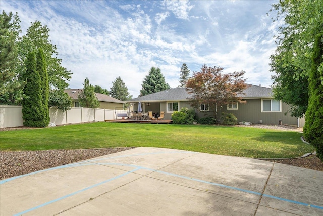 6310 W Sundance Dr, Spokane, WA 99208 - rear view of house with a wooden deck