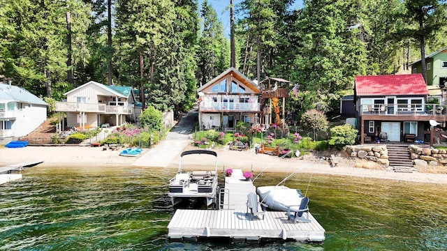 3930 N Deer Lake Rd, Loon Lake, WA 99148 - dock featuring a water view
