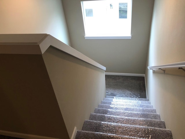 8516 N Summerhill Ln, Spokane, WA 99208 - staircase with carpet and baseboards