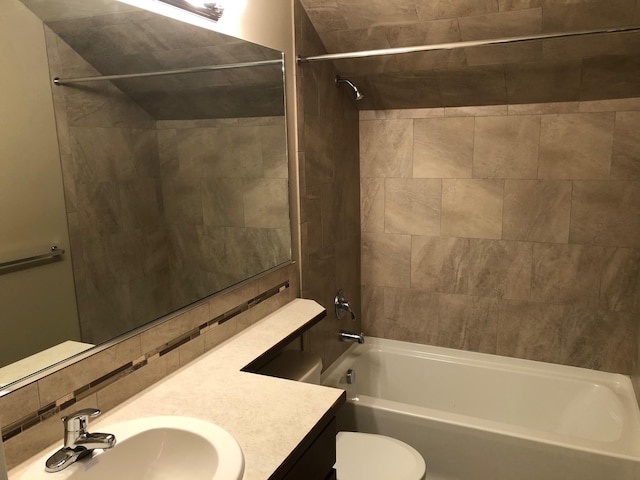 8516 N Summerhill Ln, Spokane, WA 99208 - bathroom with vanity and shower / washtub combination
