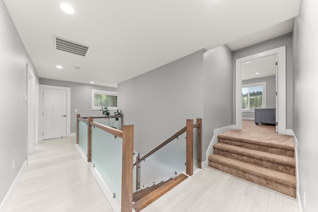 16215 W Coulee Hite Rd, Spokane, WA 99224 - staircase with recessed lighting and wood finished floors