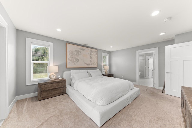 16215 W Coulee Hite Rd, Spokane, WA 99224 - bedroom with light carpet and recessed lighting