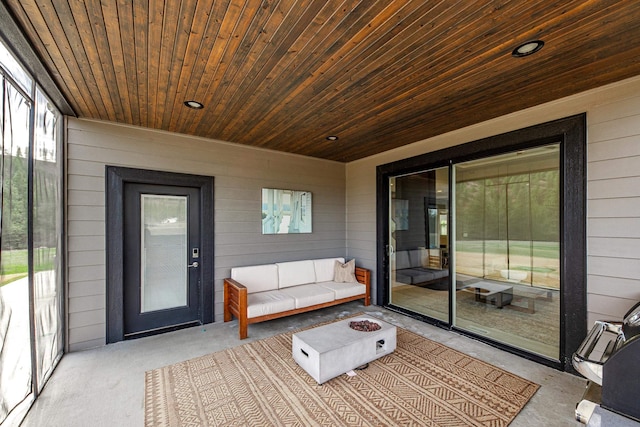 16215 W Coulee Hite Rd, Spokane, WA 99224 - sunroom / solarium featuring an outdoor living space with a fire pit