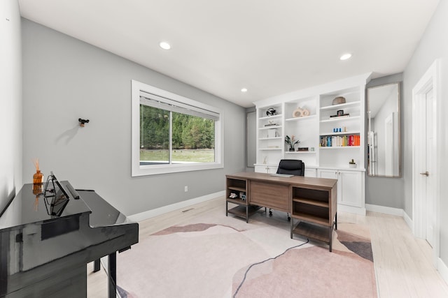 16215 W Coulee Hite Rd, Spokane, WA 99224 - office with light wood-type flooring and recessed lighting
