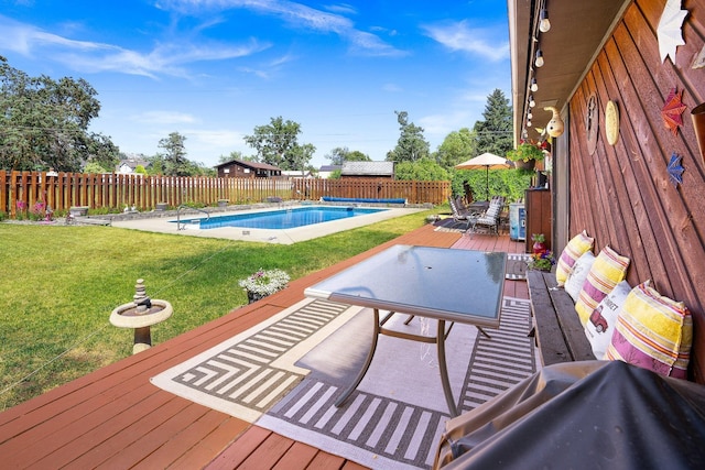3425 E Upriver Dr, Spokane, WA 99217 - view of swimming pool featuring a deck and a fenced backyard