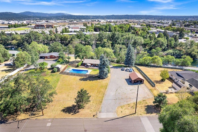 3425 E Upriver Dr, Spokane, WA 99217 - drone / aerial view of a pool and mountains