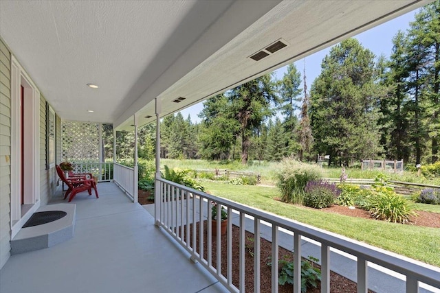 5245A W Prufer Crosscut Rd, Deer Park, WA 99006 - covered porch with view of scattered trees